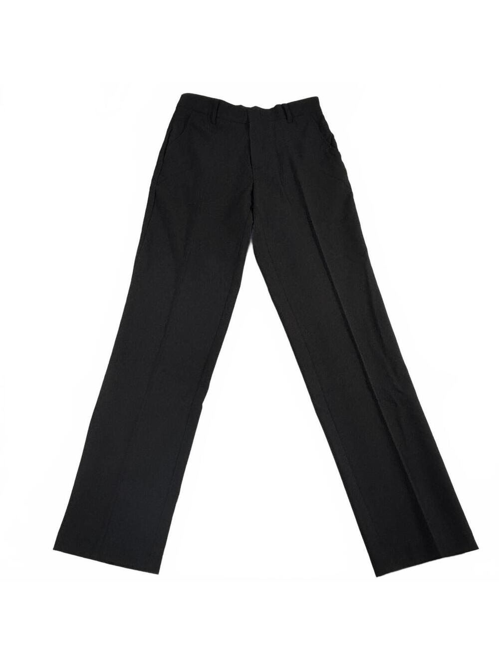 Van Heusen Boys Flex Stretch Black Flat Front Dress Pants Size 16 Regular